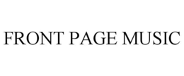 FRONT PAGE MUSIC trademark