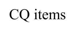 CQ ITEMS trademark