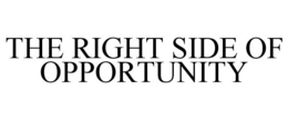 THE RIGHT SIDE OF OPPORTUNITY trademark