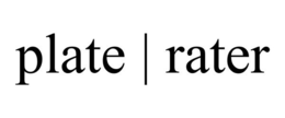 PLATE | RATER trademark