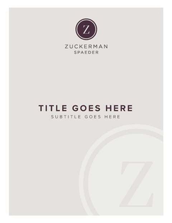 Z ZUCKERMAN SPAEDER TITLE GOES HERE SUBTITLE GOES HERE Z trademark