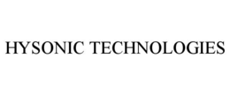 HYSONIC TECHNOLOGIES trademark