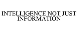 INTELLIGENCE NOT JUST INFORMATION trademark