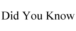 DID YOU KNOW trademark