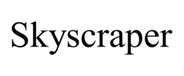 SKYSCRAPER trademark