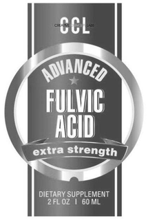 CCL CREATIVE CONCEPT LABS ADVANCED FULVIC ACID EXTRA STRENGTH DIETARY SUPPLEMENT 2 FL OZ 60 ML trademark