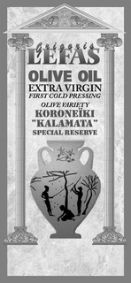 GRIGORIS LEFAS OLIVE OIL EXTRA VIRGIN FIRST COLD PRESSING OLIVE VARIETY KORONEIKI "KALAMATA" SPECIAL RESERVE trademark