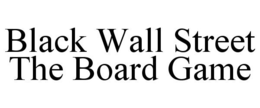 BLACK WALL STREET THE BOARD GAME trademark