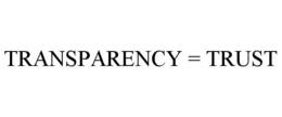 TRANSPARENCY = TRUST trademark