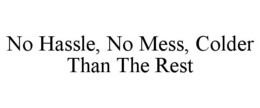 NO HASSLE, NO MESS, COLDER THAN THE REST trademark