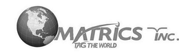 MATRICS INC. TAG THE WORLD trademark