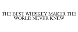 THE BEST WHISKEY MAKER THE WORLD NEVER KNEW trademark