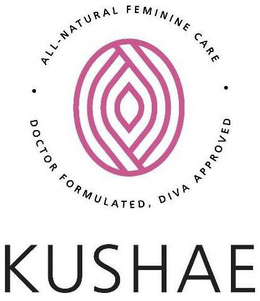 KUSHAE · ALL-NATURAL FEMININE CARE · DOCTOR FORMULATED, DIVA APPROVED trademark