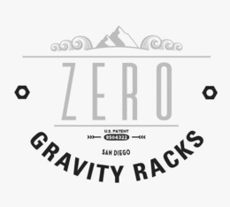 ZERO GRAVITY RACKS U.S. PATENT 9504322 SAN DIEGO trademark