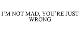I'M NOT MAD, YOU'RE JUST WRONG trademark