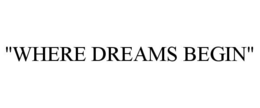 "WHERE DREAMS BEGIN" trademark