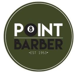 POINT BARBER · EST · 1953 trademark