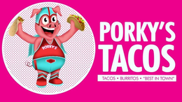 PORKY'S TACOS TACOS BURRITOS "BEST IN TOWN" trademark