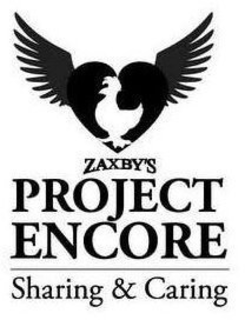 ZAXBY'S PROJECT ENCORE SHARING & CARING trademark