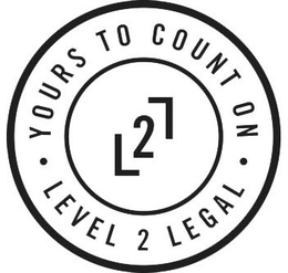 LEVEL 2 LEGAL · YOURS TO COUNT ON · L2L trademark