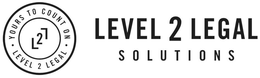 LEVEL 2 LEGAL · YOURS TO COUNT ON · L2LLEVEL 2 LEGAL SOLUTIONS trademark