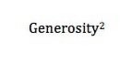 GENEROSITY2 trademark