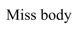 MISS BODY trademark