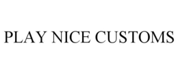 PLAY NICE CUSTOMS trademark