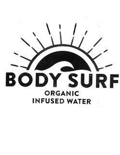 BODY SURF ORGANIC INFUSED WATER trademark