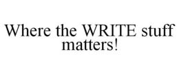 WHERE THE WRITE STUFF MATTERS! trademark