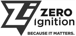 ZI ZERO IGNITION BECAUSE IT MATTERS. trademark