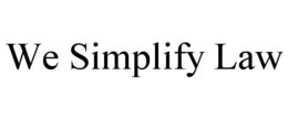WE SIMPLIFY LAW trademark