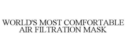 WORLD'S MOST COMFORTABLE AIR FILTRATION MASK trademark
