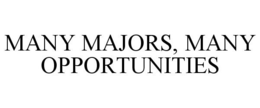 MANY MAJORS, MANY OPPORTUNITIES trademark