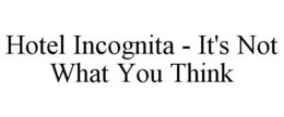 HOTEL INCOGNITA - IT'S NOT WHAT YOU THINK trademark