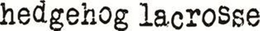 HEDGEHOG LACROSSE trademark