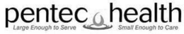 PENTEC HEALTH LARGE ENOUGH TO SERVE SMALL ENOUGH TO CARE trademark