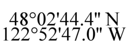 48°02'44.4'' N 122°52'47.0'' W trademark