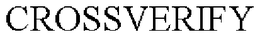 CROSSVERIFY trademark
