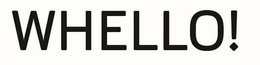 WHELLO! trademark