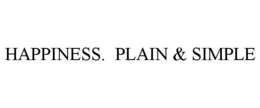 HAPPINESS. PLAIN & SIMPLE trademark