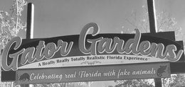 GATOR GARDENS A REALLY REALLY TOTALLY REALISTIC FLORIDA EXPERIENCE CELEBRATING REAL FLORIDA WITH FAKE ANIMALS trademark