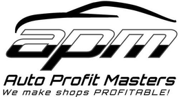 APM AUTO PROFIT MASTERS WE MAKE SHOPS PROFITABLE! trademark