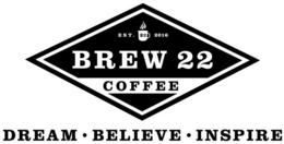 EST. 22 2016 BREW 22 COFFEE DREAM BELIEVE INSPIRE trademark