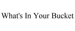 WHAT'S IN YOUR BUCKET trademark