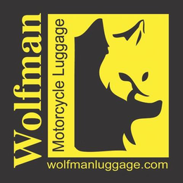 WOLFMAN MOTORCYCLE LUGGAGE WOLFMANLUGGAGE.COM trademark