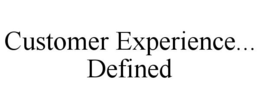 CUSTOMER EXPERIENCE... DEFINED trademark