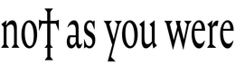 NOT AS YOU WERE trademark