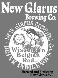 NEW GLARUS BREWING CO. NEW GLARUS BREWING CO. WORLD CHAMPION WISCONSIN BELGIAN RED STYLE · DRINK INDIGENOUS BREWED AND BOTTLED IN NEW GLARUS, WI. trademark