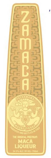 ZAMACA PACHAMAMA MADRE TIERRA PRODUCED AND BOTTLED IN ITALY THE ORIGINAL MACA LIQUEUR 35.5% ALC. BY VOL 750ML trademark